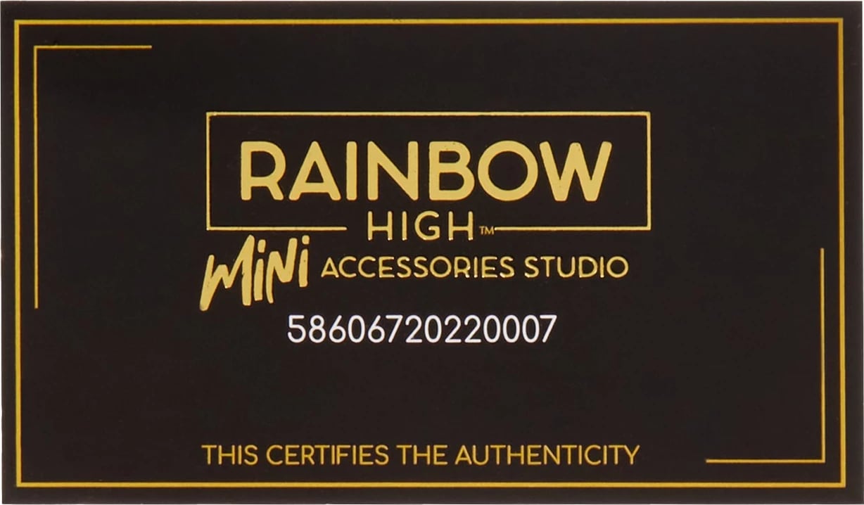 Set çanta aksesorësh Rainbow High Accessories Studio Series 1, për kukulla, Mix