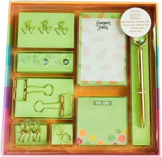 Set me 18 Pjesë për Zyrë NEXT, me motiv frutash, në kuti dhurate