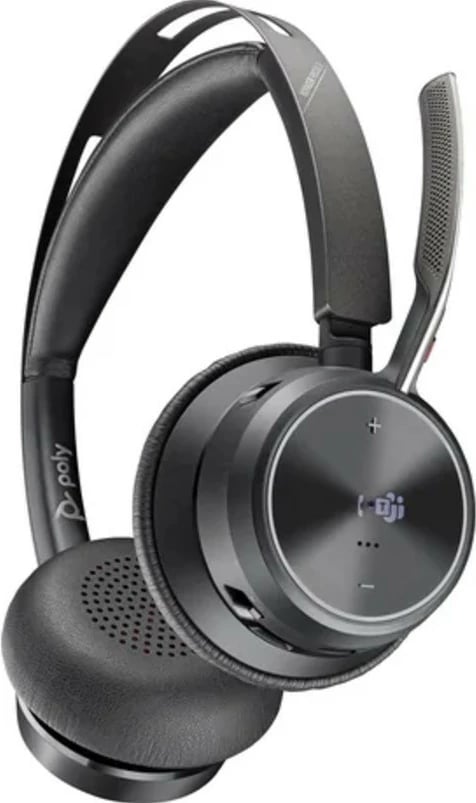 Kufje POLY Voyager Focus 2, me mikrofon, Bluetooth 5.1, USB-C/USB-A, e zezë, set