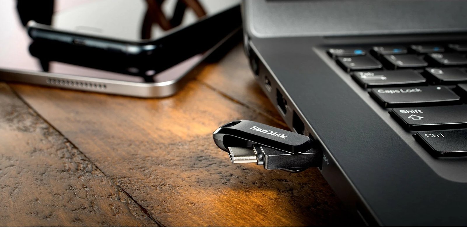 USB SanDisk Ultra Dual Drive Go, 512 GB, USB Type-A / USB Type-C, 3.2 Gen 1, 150 MB/s, Swivel, Black