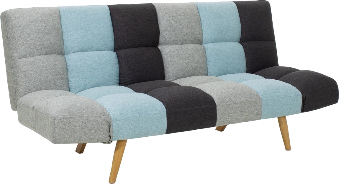 Krevat-sofa 3 vendesh Freddo, material shumëngjyrësh, 182x81x84cm