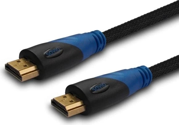 Kabllo HDMI Savio CL-48, 2m, Lloji A, e zezë / kaltër