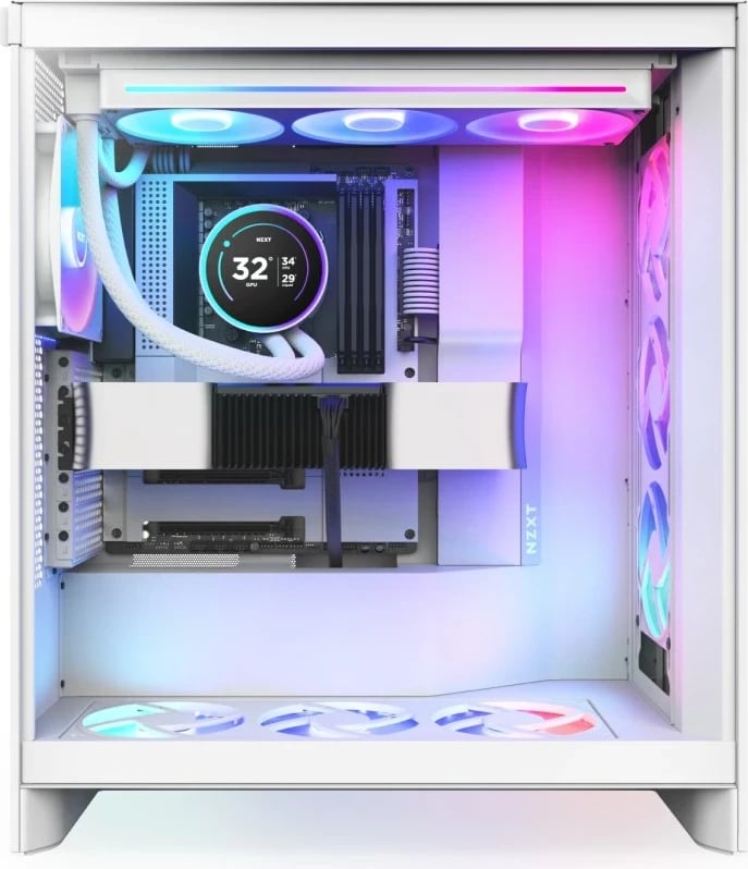 Ftohës me lëng për procesor NZXT Kraken Elite 360 RGB, 12 cm, i bardhë