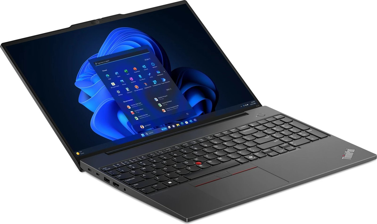 Laptop Lenovo ThinkPad E16, 16", AMD Ryzen 5, 8GB RAM, 256GB SSD, AMD Radeon Graphics, i zi (DE keyboard)