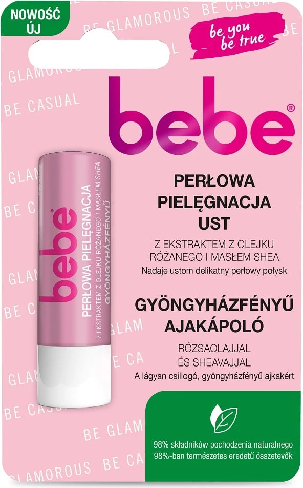 Balsam për buzë Bebe Young Care Pearl për femra, 4.9g Pearl