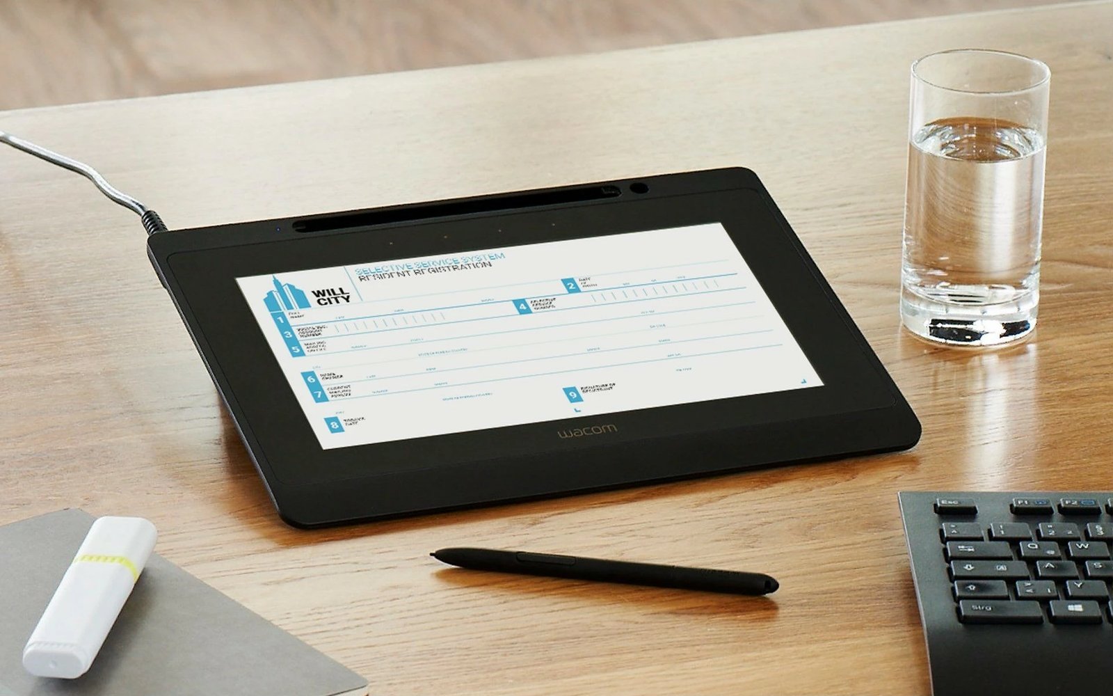 Tablet grafik Wacom DTU-1031AX, LCD 10.1 inç, zi