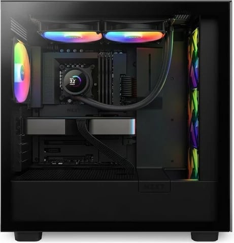 Kasë ftohëse me ujë NZXT Kraken 280 RGB LCD, 2x14cm, për CPU, Ekran LCD, RGB