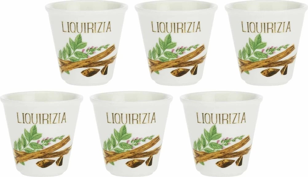 Set gotash për likuer LA PORCELLANA BIANCA, 75 ml, 6 copë