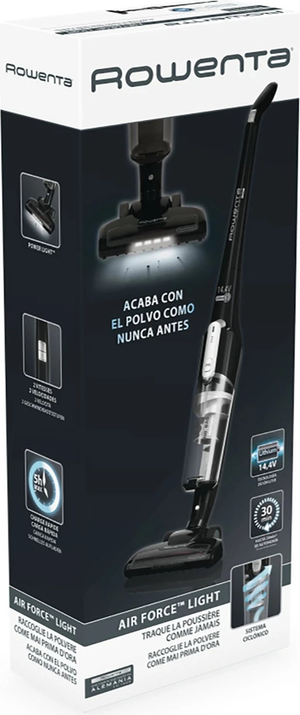 Fshesë pa kabllo Rowenta Air Force Light RH6545, 0.65L, e zezë