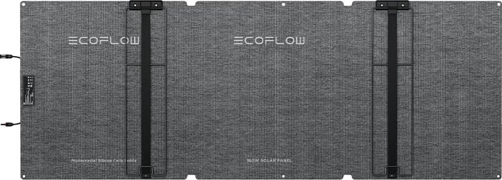 Panel diellor EcoFlow NextGen 160W, i palosshëm, i zi