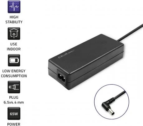 Adapter rryme Qoltec 51029, 65W, 19V, i zi