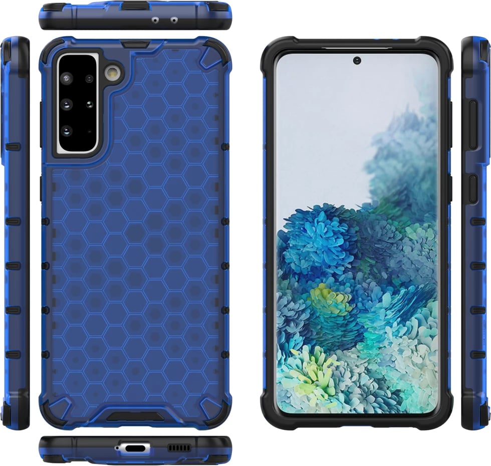 Mbështjellës Hurtel Honeycomb për Samsung Galaxy S22, Blu