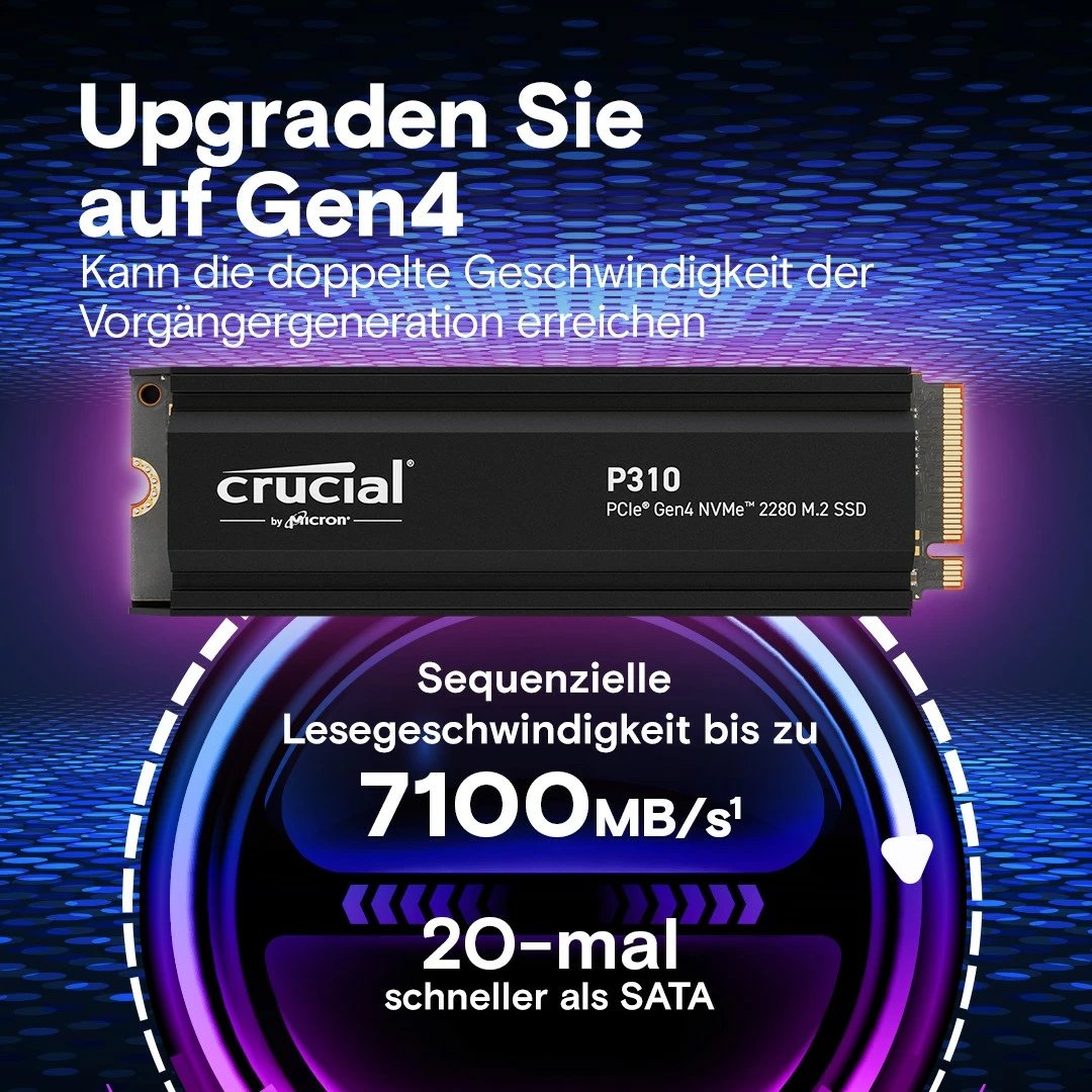 SSD Crucial P310, 2 TB, M.2, 7100 MB/s