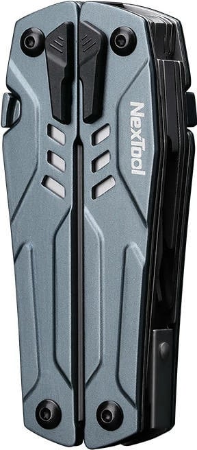 Multitool Nextool NE20045, 15 vegla + set bitash, argjendt/blu