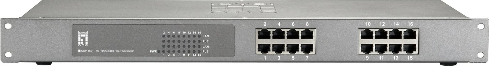 Switch LevelOne GEP-1621, 16 porta Gigabit PoE, 250W, rackmount, i zi