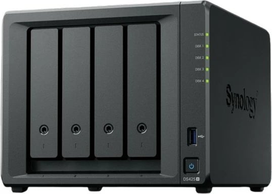 NAS server Synology DS425+, 4x HDD/SSD, 2GB RAM DDR4, 2.5GbE, i zi