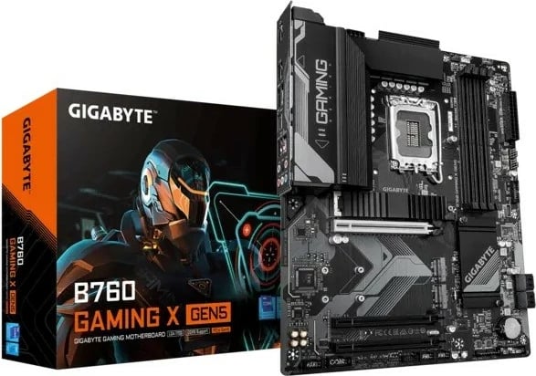 Pllakë amë Gigabyte B760 GAMING X GEN5, ATX, Socket LGA1700, DDR5, PCIe 5.0, E zezë
