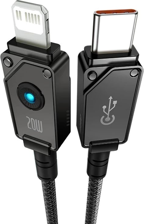 Kabllo Baseus Unbreakable USB C në iP, 1 m, 20 W, E zezë