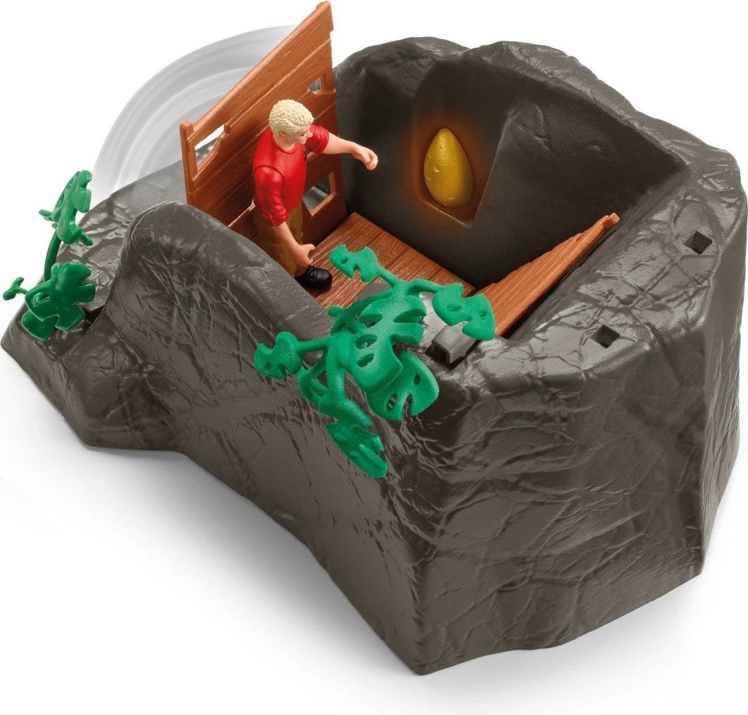 Set figurash aksion Schleich Dinosaur Temple Conquest 42656, me dinozaurë dhe tempull, shumëngjyrësh