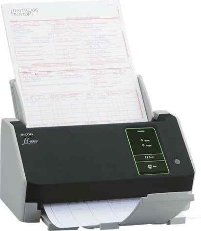 Skaner Ricoh fi-8040, 210 x 297 mm, 600 x 600 DPI, 24 bit, 8 bit, 40 ppm, 80 ipm