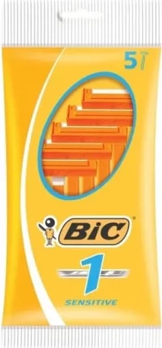 Briskë për rruajtje uniseks Bic Sensitive 5 copë portokalli