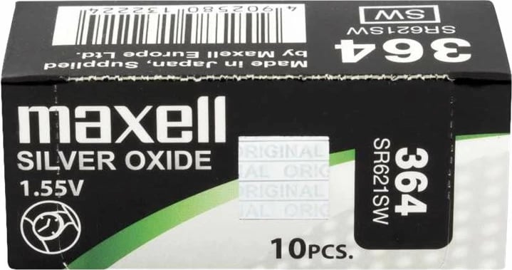 Bateri Maxell SR621SW, 1.55V, paketim 10 copë
