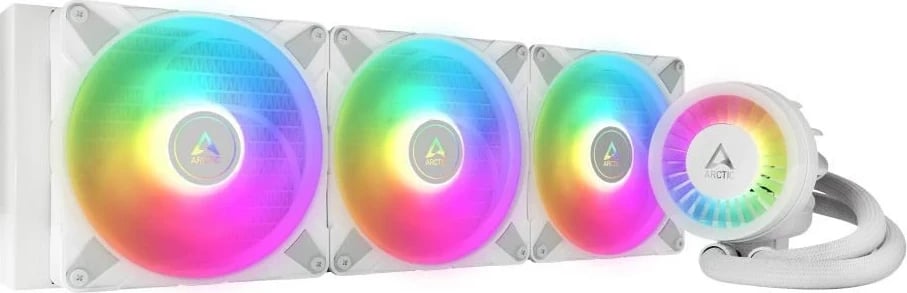 Ftohës uji Arctic Cooling Liquid Freezer III 420 A-RGB, për CPU, i bardhë