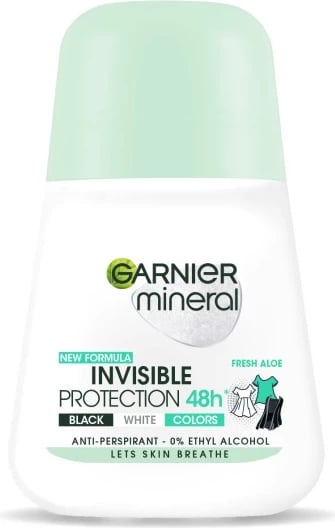 Deodorant roll-on për femra Garnier Mineral Invisible Protection Fresh Aloe 50ml