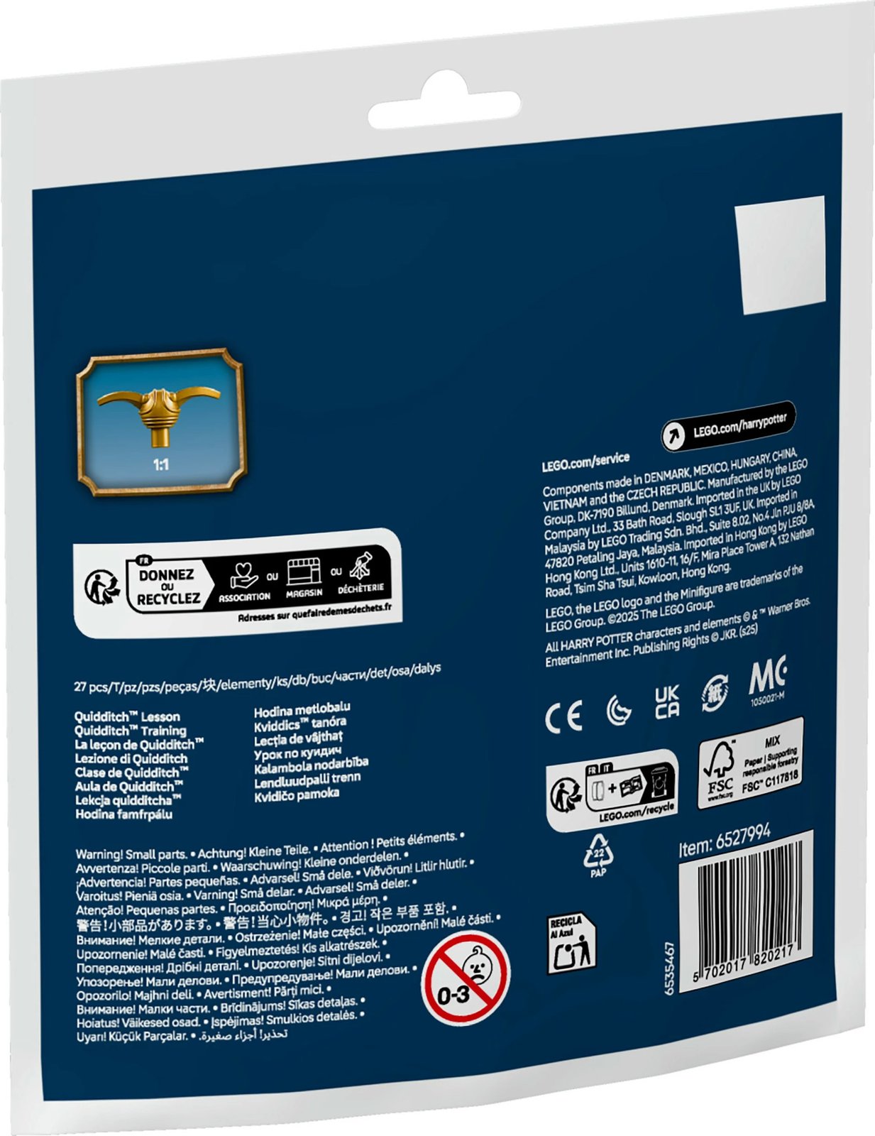 Set ndërtimi LEGO Harry Potter 30706 Quidditch Training, 27 pjesë, multikolor