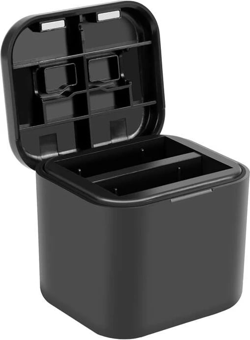 Karikues + kuti për kartela memorie Puluz PU968B për Insta360 Ace Pro/Ace, e zezë