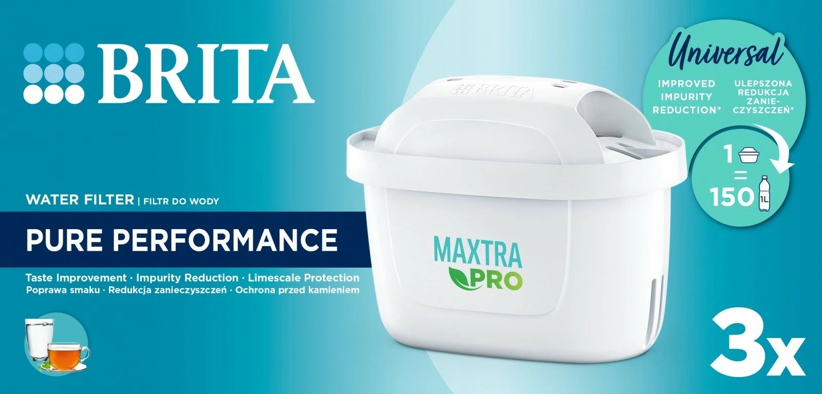 Fishek zëvendësues për filtër uji Brita Maxtra PRO Pure Performance, set 3 copë Fishek zëvendësues për filtër uji Brita Maxtra PRO Pure Performance, set 3 copë