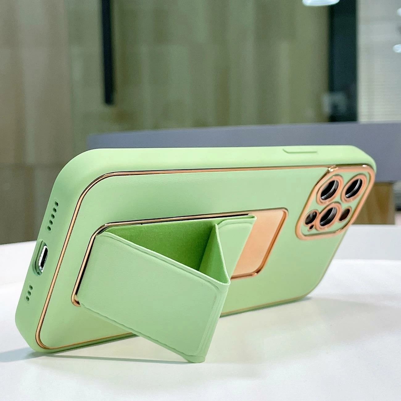 Mbështjellës Hurtel Kickstand Case për Samsung Galaxy A13, silikon, kaltër