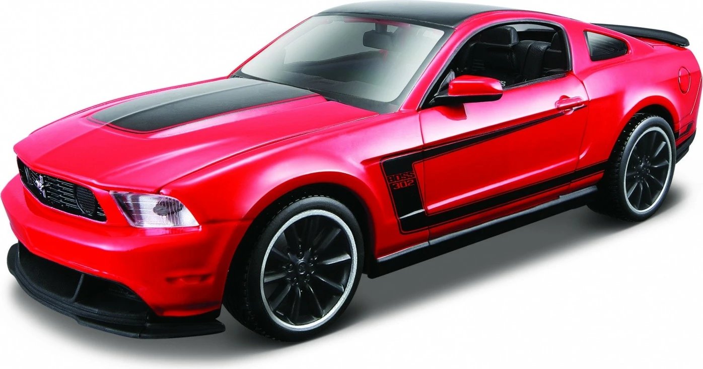 Model makine Maisto Ford Mustang Boss 302 1:24, metal, e kuqe/zezë, për montim