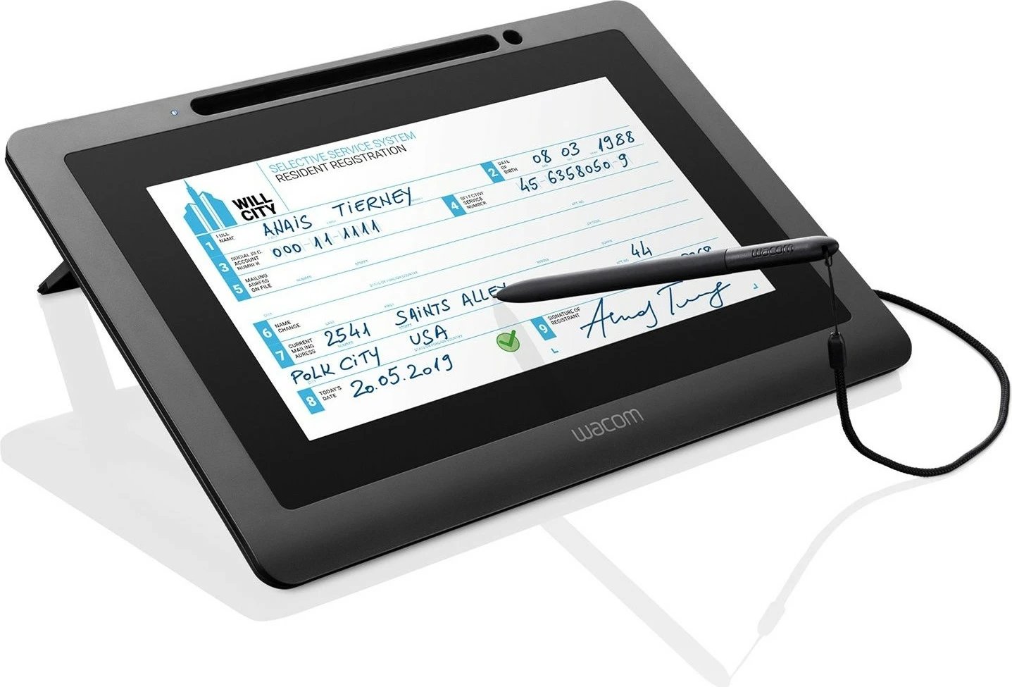 Tablet grafik Wacom DTU-1031AX, LCD 10.1 inç, zi