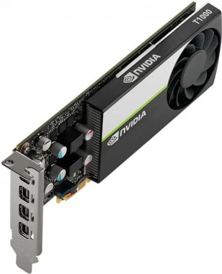 Kartelë grafike PNY Quadro T1000, 8GB DDR6, PCI-E, 4x Mini DisplayPort, e zezë