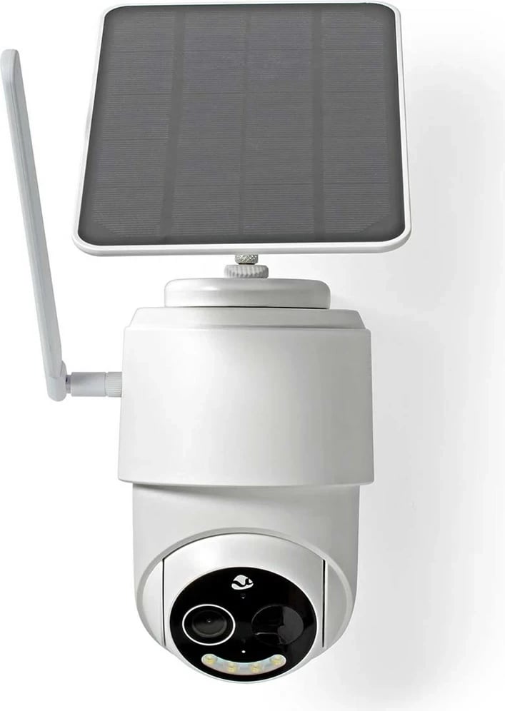 Kamerë sigurie IP dome nedis SIMCBO50WT, 2MP, 4G, Wireless, me panel diellor, E bardhë