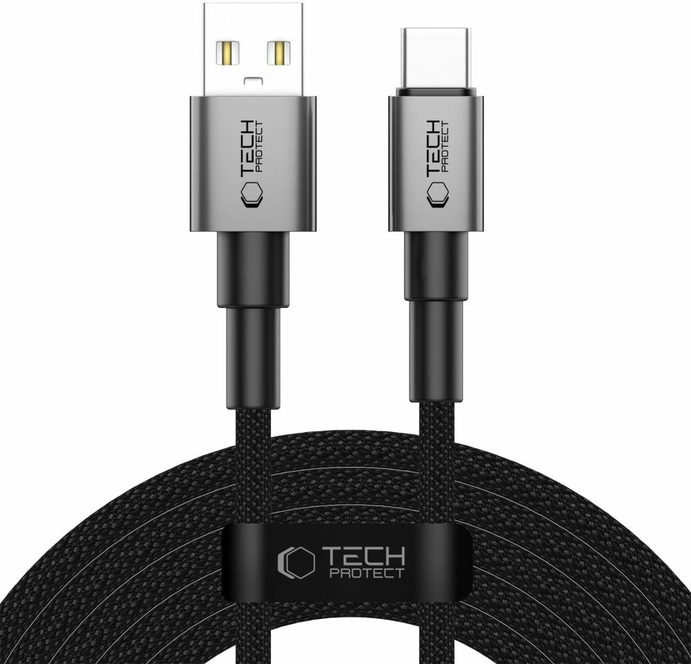 Kabllo Tech-Protect Ultraboost DNA USB-A / USB-C 300cm, Gri