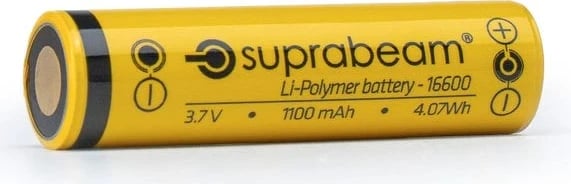 Bateri Li-Po Suprabeam 16600 për Q2xr, 1100 mAh, e verdhë