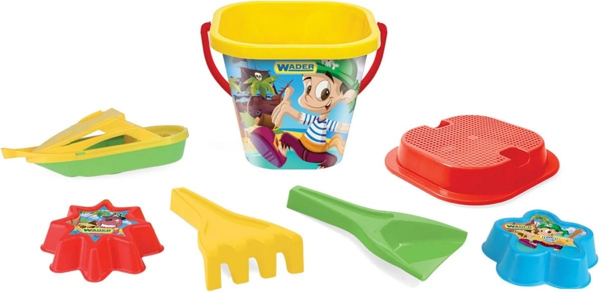 Set lodrash rëre Wader 75042, 7 elemente, plastikë, ngjyra të përziera