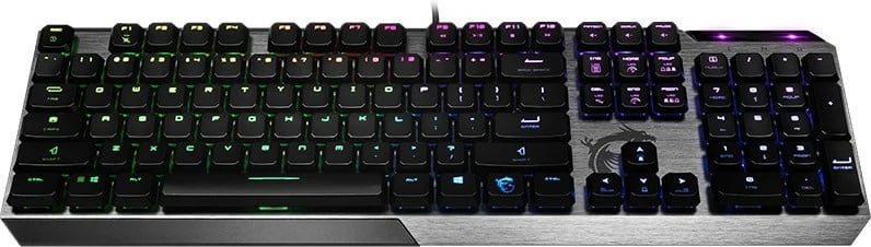 Tastierë gaming MSI VIGOR GK50 Low Profile, mekanike, RGB, USB, e zezë/metalike