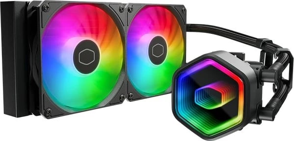 Kasë ftohëse me ujë Cooler Master MasterLiquid 240 Core II, për procesor, 2x12 cm, e zezë