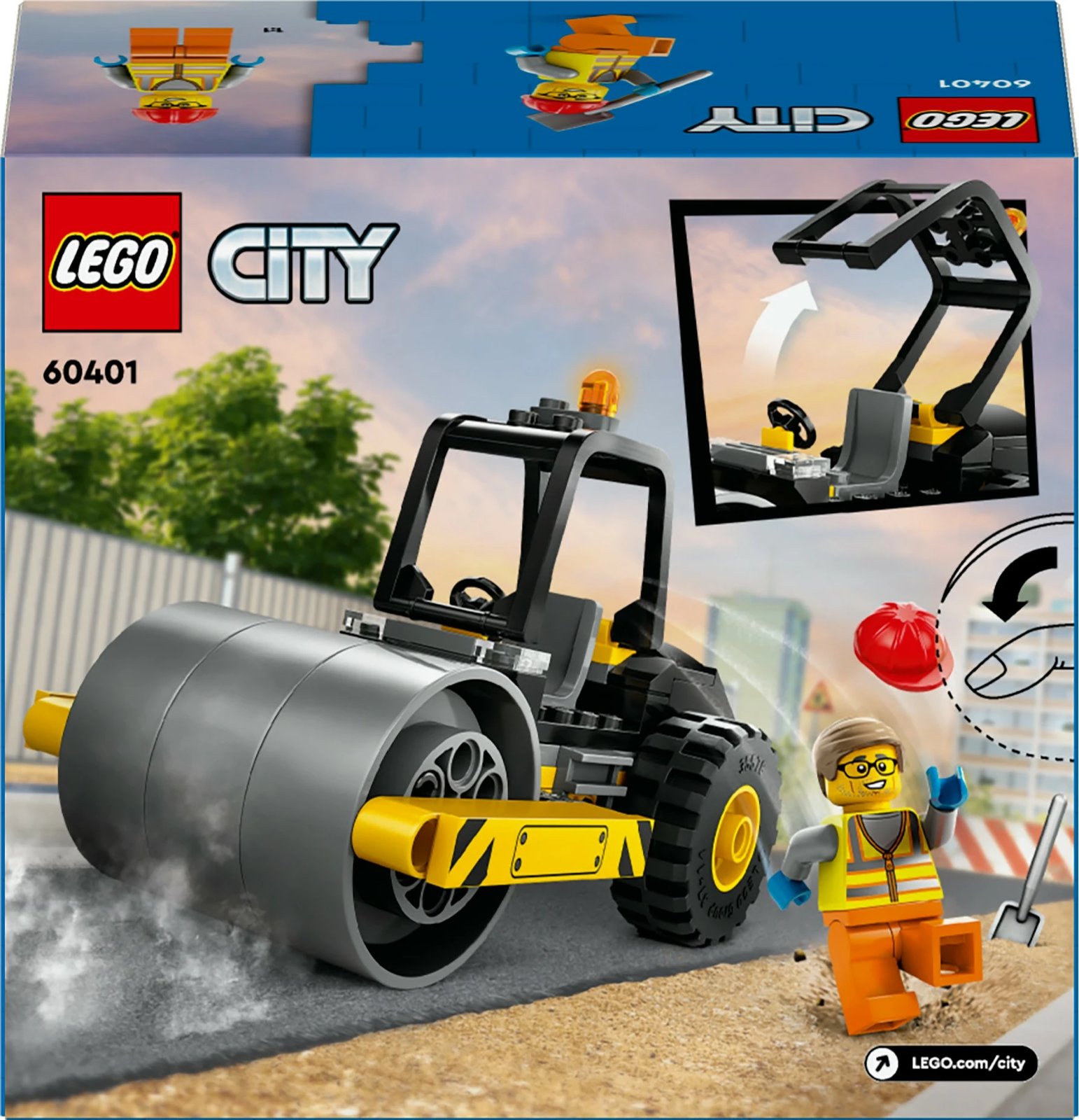 Set ndërtimi LEGO City Steamroller 60401, 78 pjesë, shumëngjyrësh