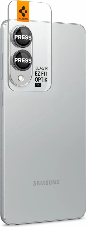 Mbrojtës xhami për kamerë, Spigen Optik Pro GLAS.TR "Ez Fit", për Samsung Galaxy S25 Edge, 2 copë, Zi