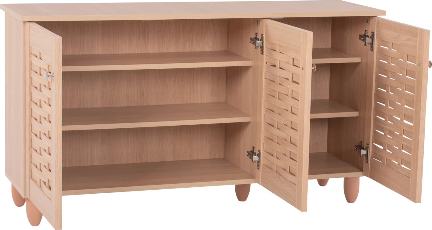 Kabinet këpucësh IGGY 3-dyer FH2211.09 melaminë ngjyrë lisi 114Χ34Χ63H cm