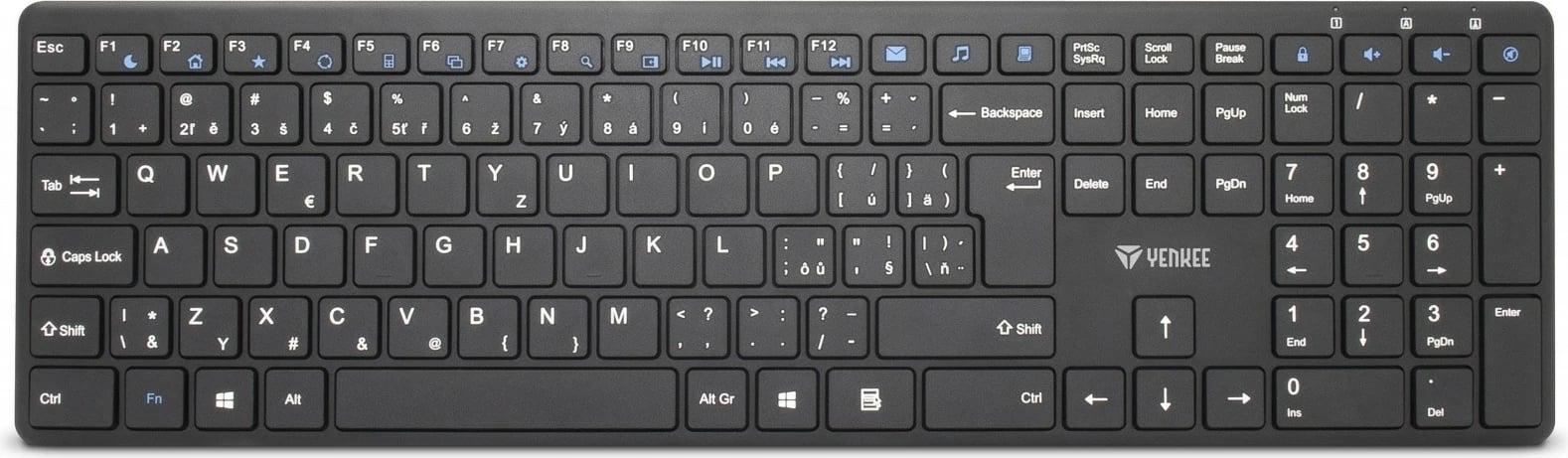 Set wireless tastierë + maus Yenkee YKB 2008CS, i zi