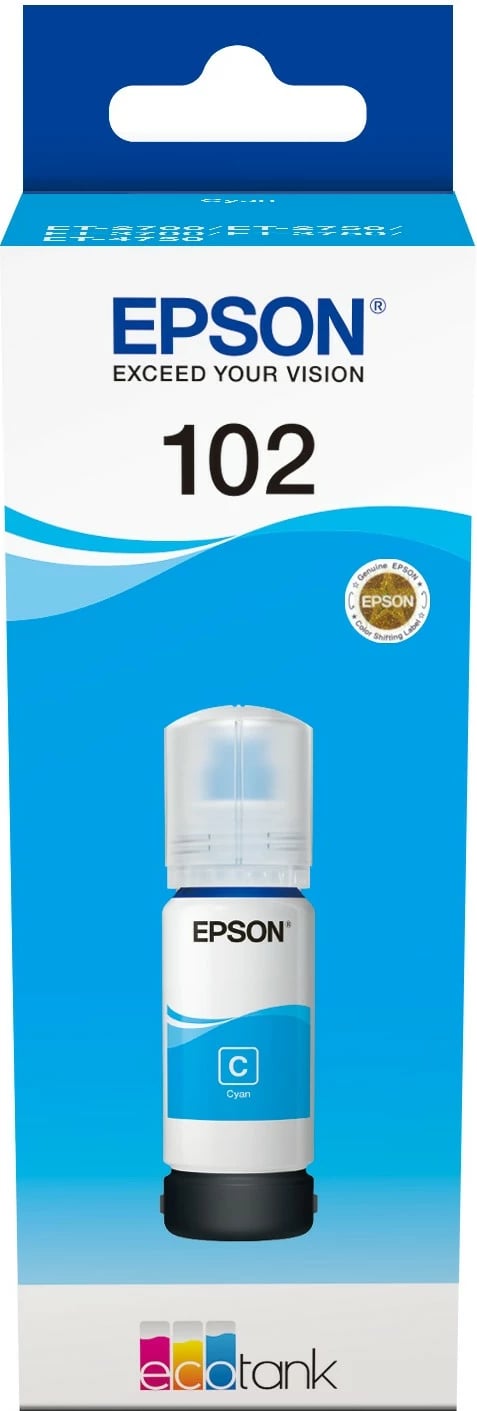 Shishe bojë Epson 102 EcoTank cyan 70ml për printer