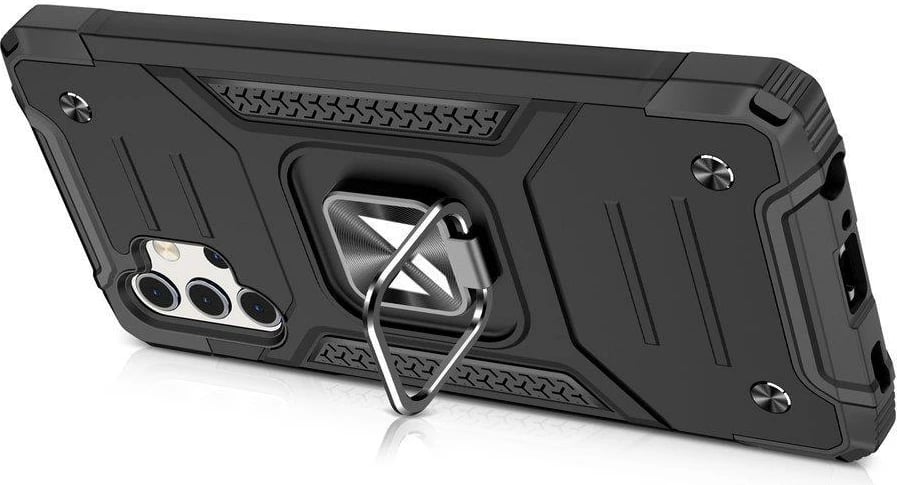 Mbështjellës Wozinsky Ring Armor për Samsung Galaxy A73, me mbajtëse magnetike, i zi