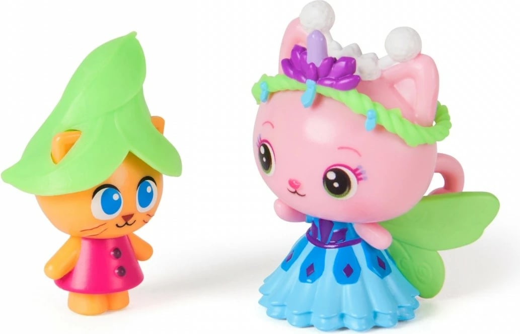 set figurina, Spin Master Gabby’s Dollhouse 6074330, Queen Kitty Fairy & Kitty Gnome, 2 copë, 5 cm, plastikë, Garden
