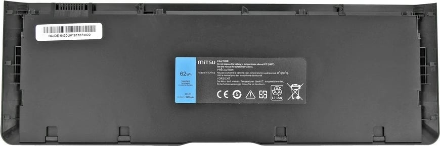 Bateri laptop Mitsu për Dell Latitude 6430u, 5600 mAh, 11.1V, e zezë