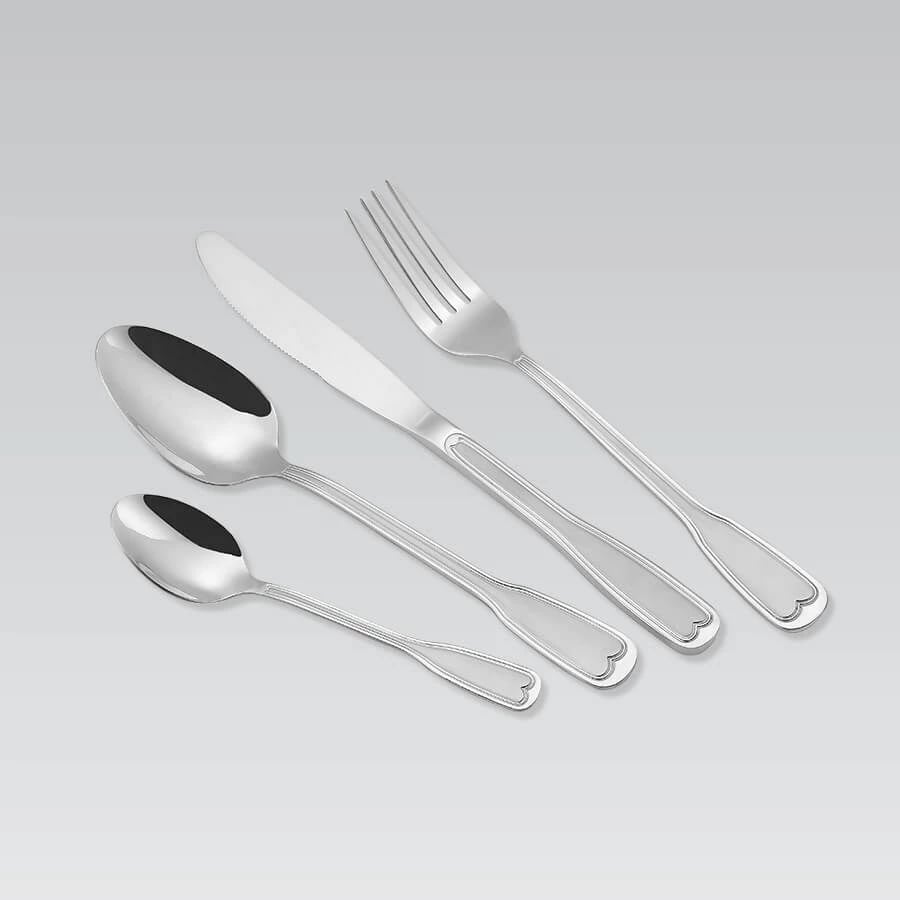 Set i Shtëpisë për Ngrënie Maestro MR-1519-24, Prej Çeliku Inox, Argjendtë